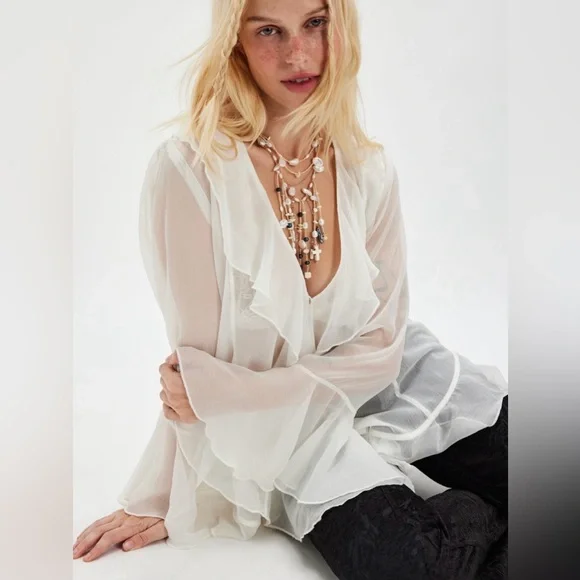 Free People Ariana Ost something beautiful Boho Pearl and Bead Necklace - Picture 4 of 7